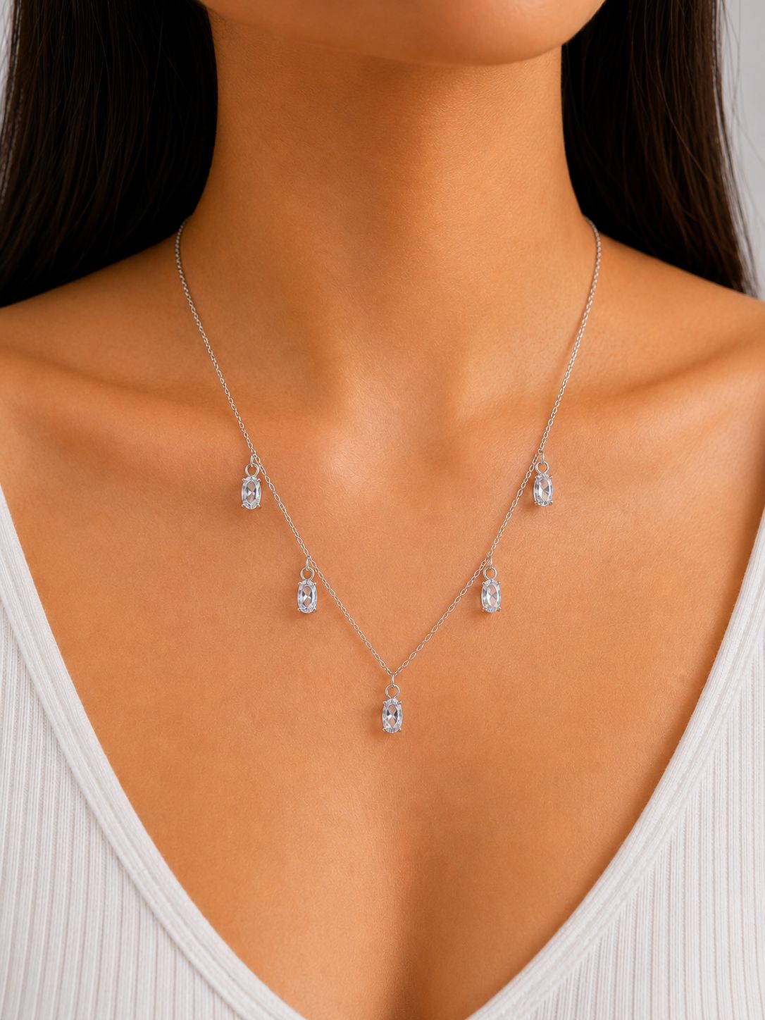 Oval Charm Drop Angel Necklace ( Anti Tarnish ) - Nimé By Shop Trendys