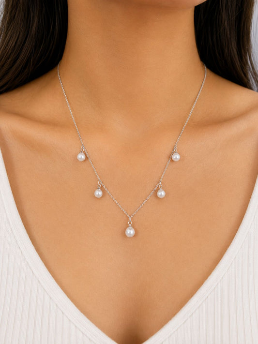 Pearl Charm Necklace ( Anti Tarnish ) - Nimé By Shop Trendys
