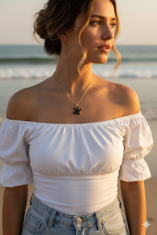 Mickey Hand Women Dainty Necklace - Nimé By Shop Trendys