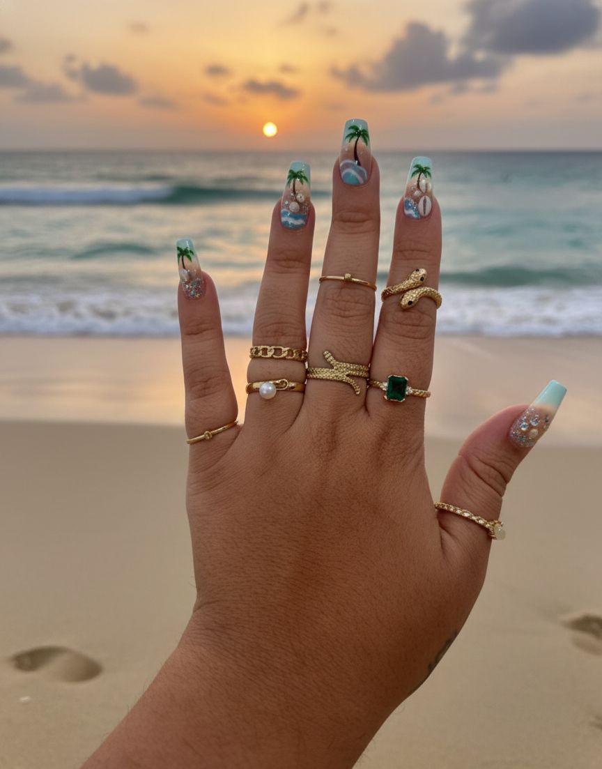 D4 Ring Set (8 Rings ) - Nimé By Shop Trendys