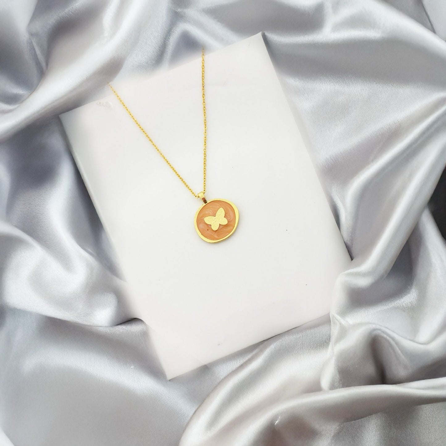 Women Golden Butterfly Galaxy Necklace