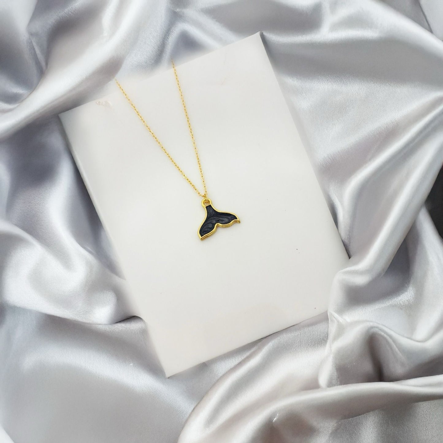 Women Golden Galaxy Mermaid Tail Necklace