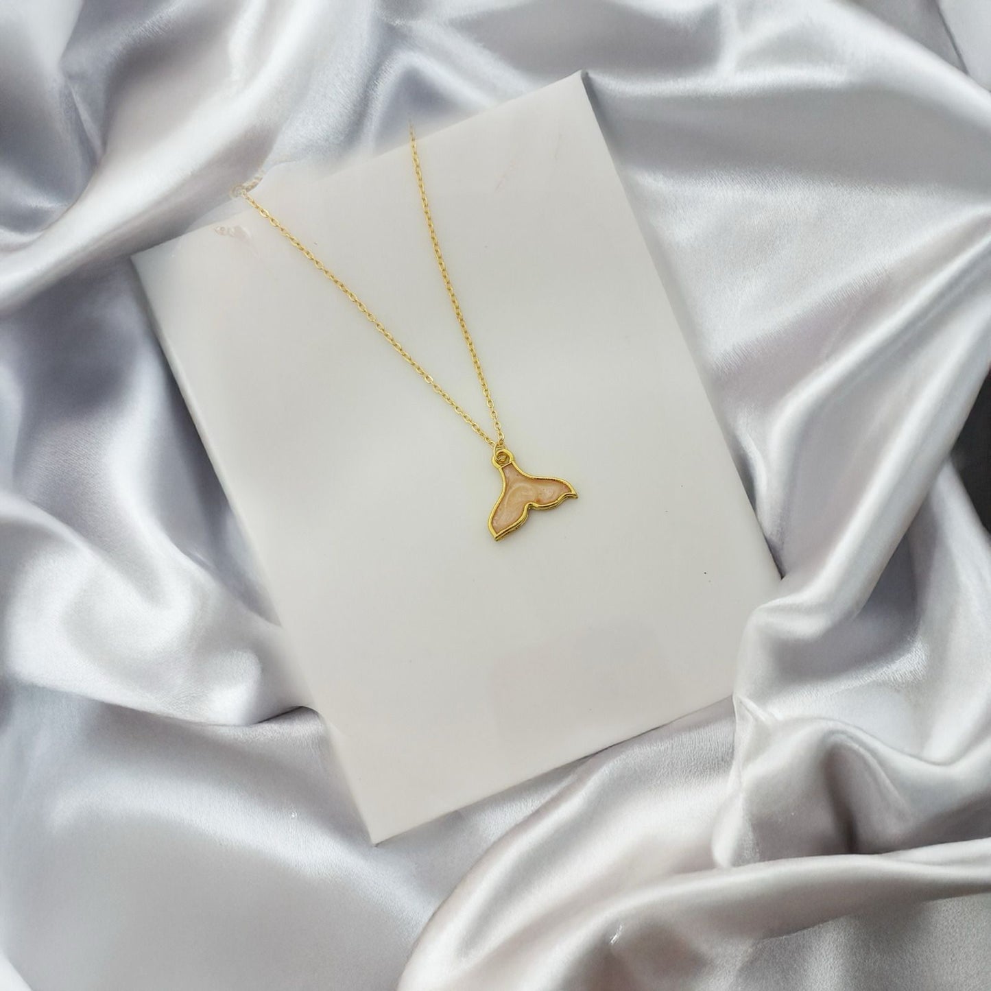 Women Golden Galaxy Mermaid Tail Necklace