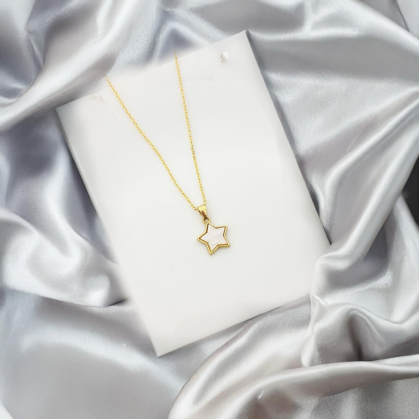 Celestial Gold Star Pearl Necklace