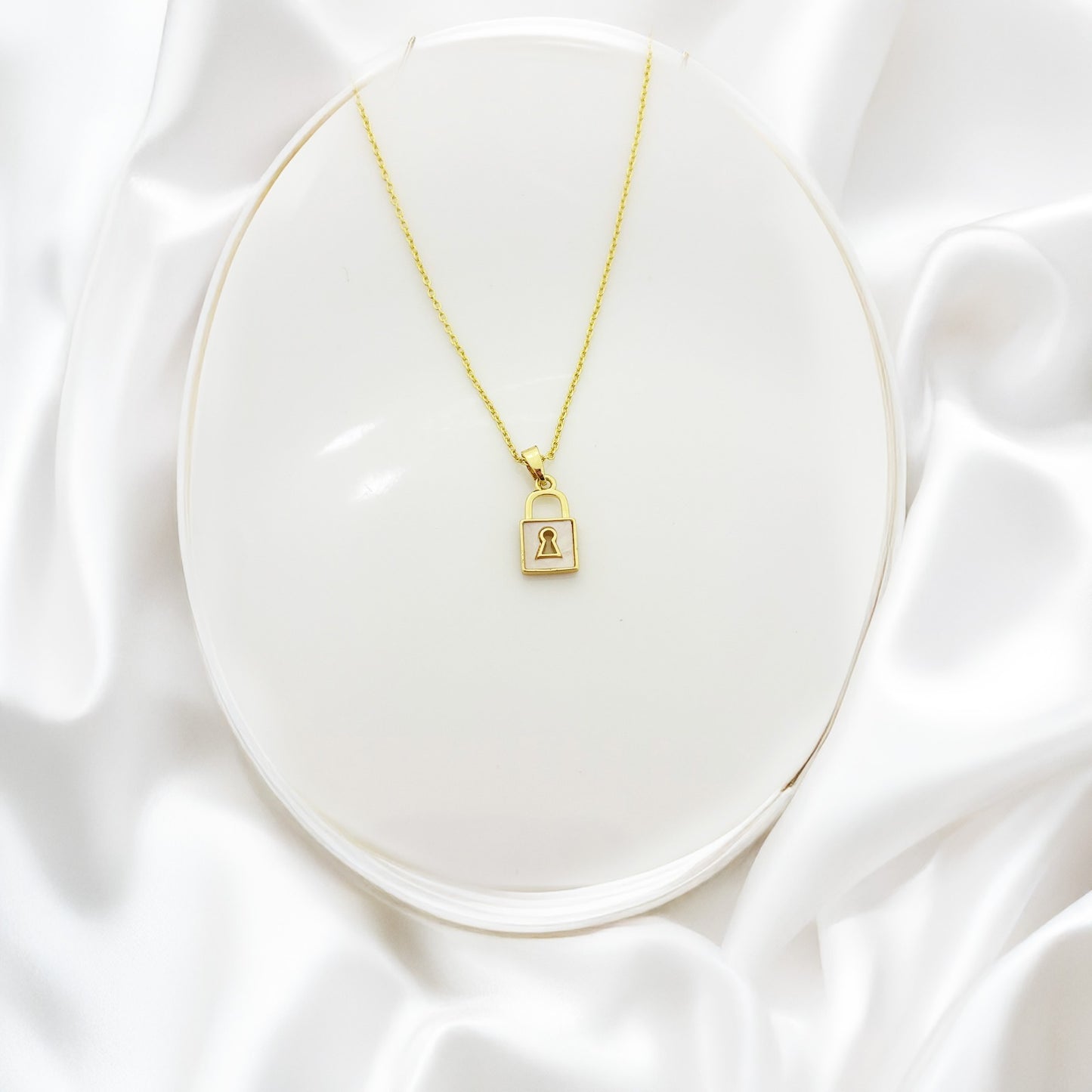 Locked in Gold Women Necklace(Stainless Steel)