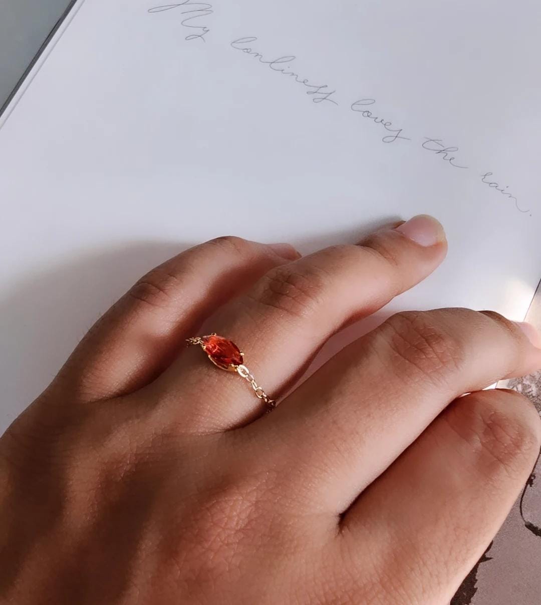 Adjustable Ring Oval Golden