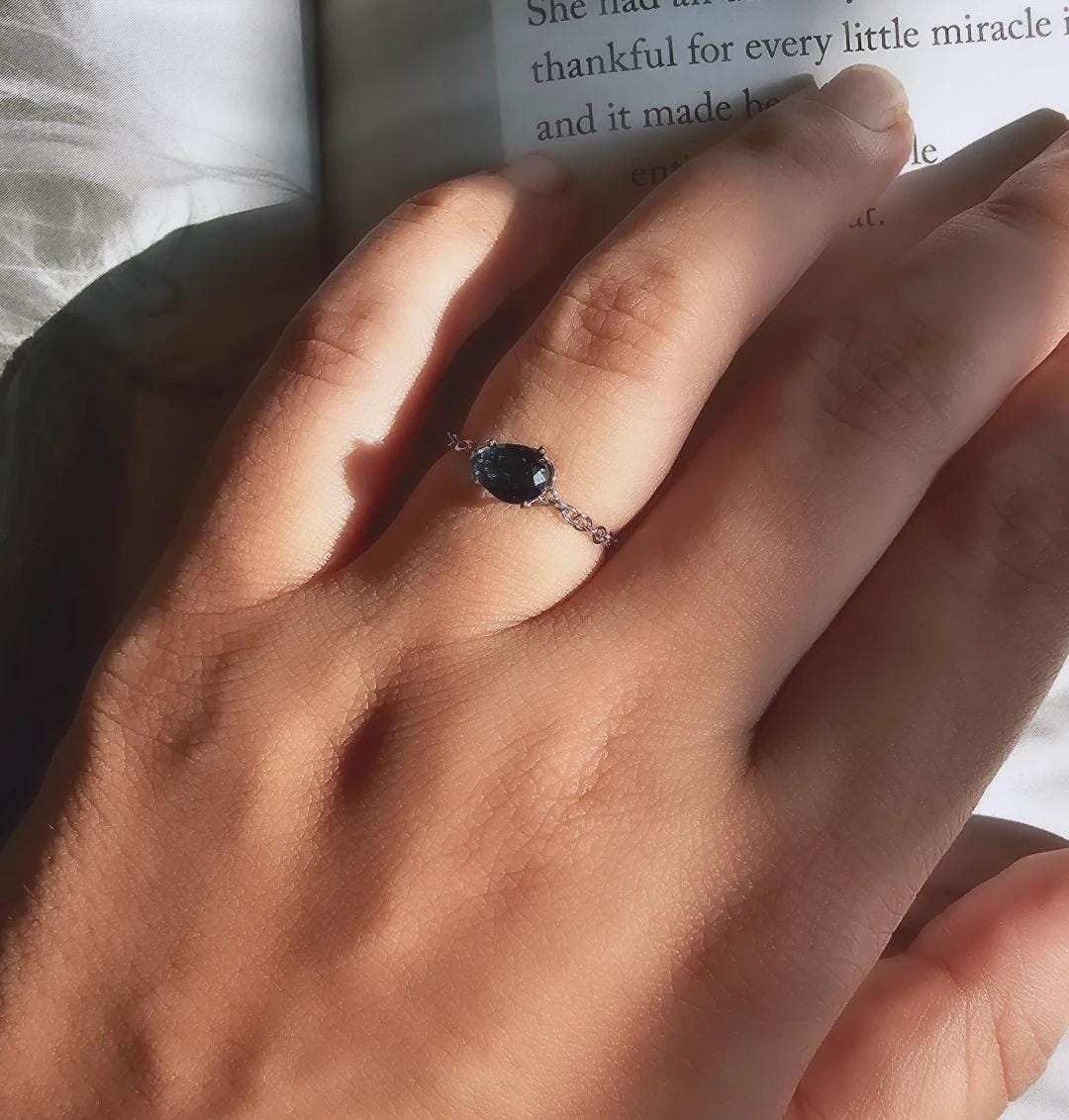 Adjustable Ring Drop Silver