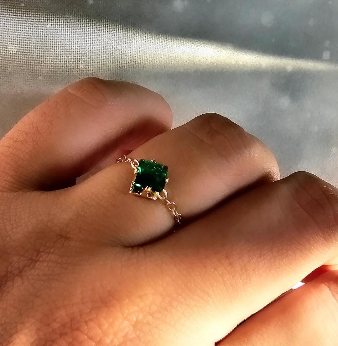 Adjustable Ring Square Golden