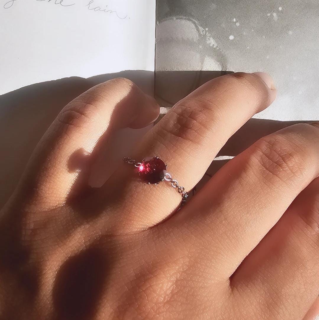 Adjustable Ring Circle Silver