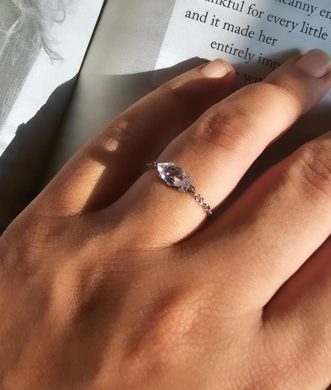 Adjustable Ring Oval Silver