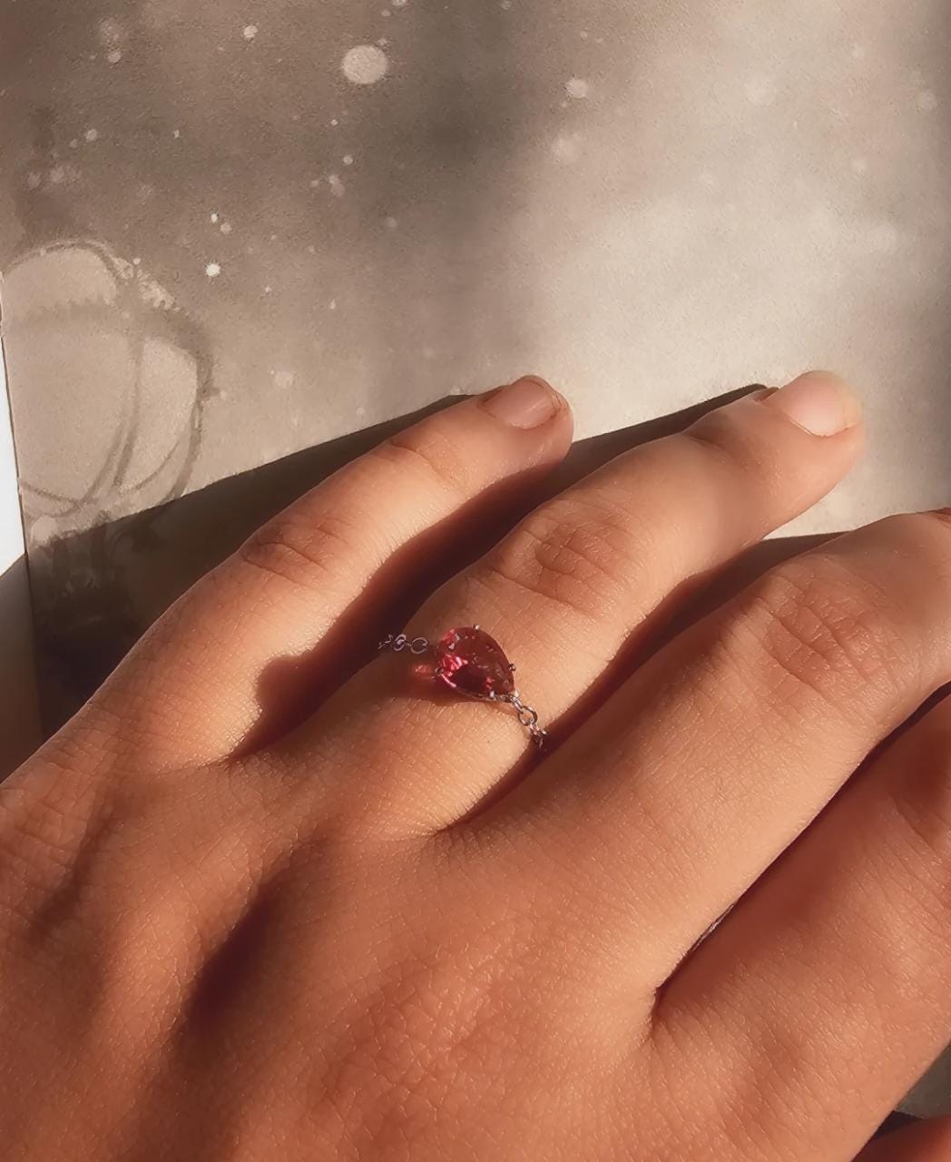 Adjustable Ring Drop Silver