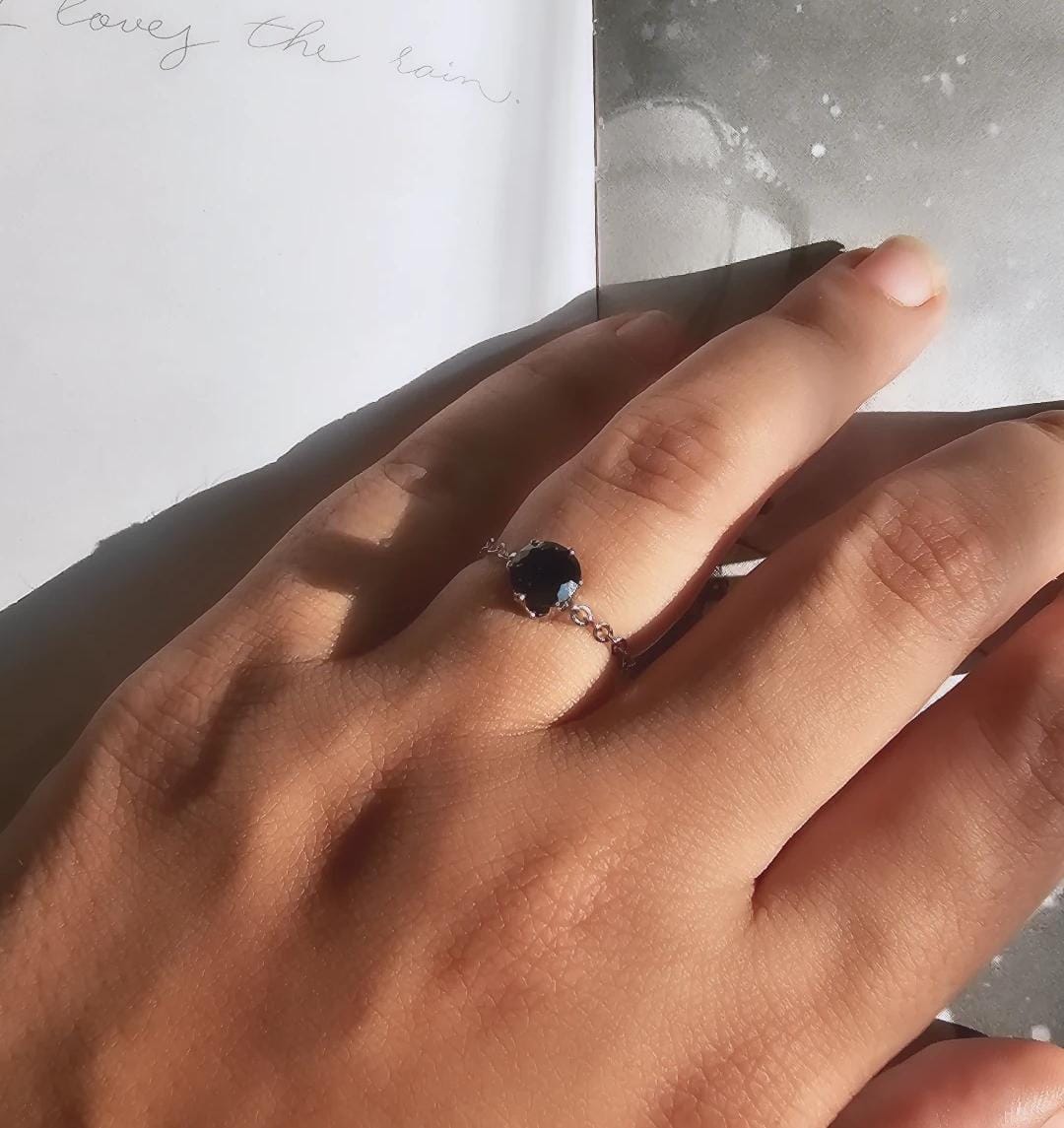 Adjustable Ring Circle Silver