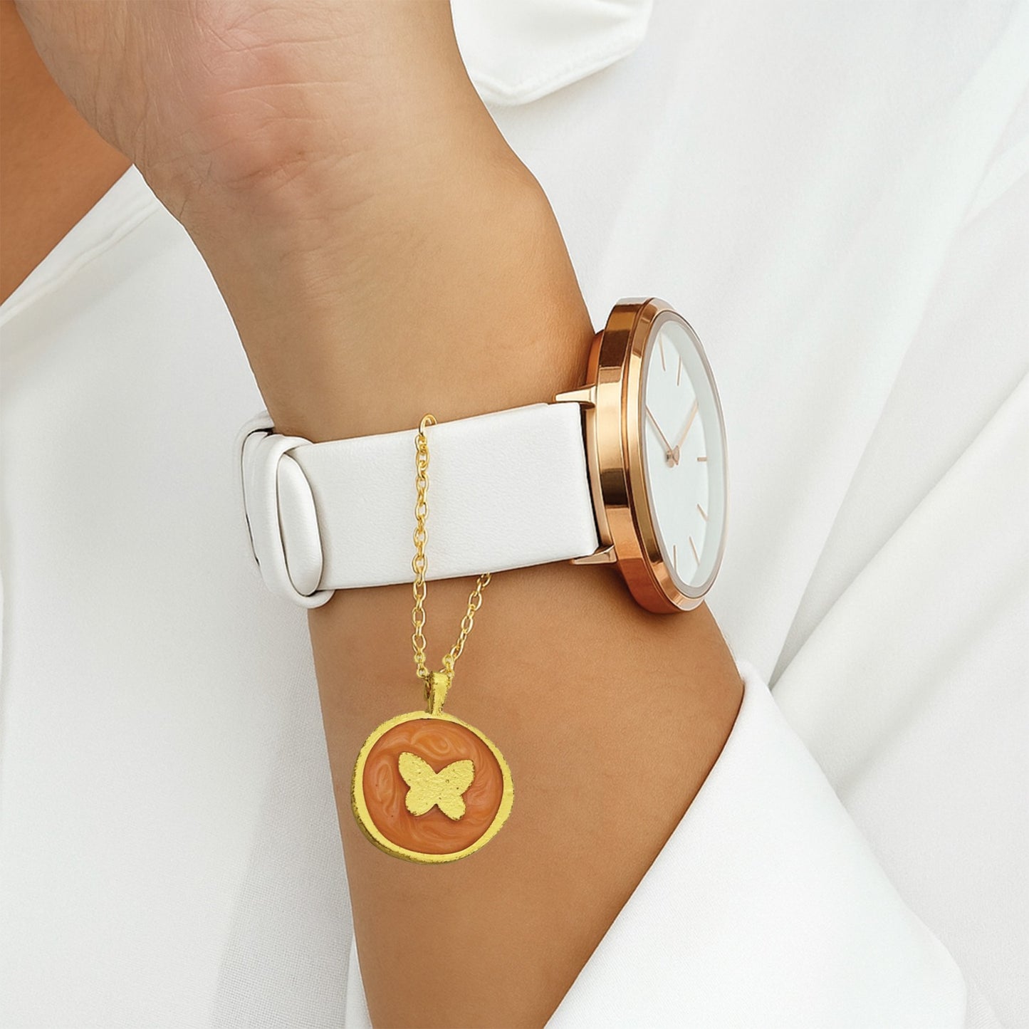 Galaxy Butterfly Watch Charm