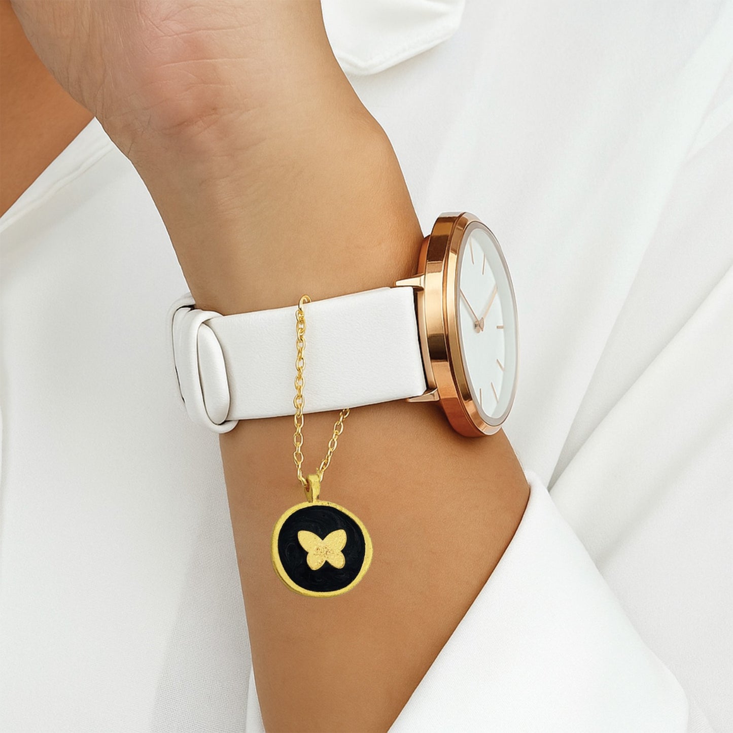 Galaxy Butterfly Watch Charm