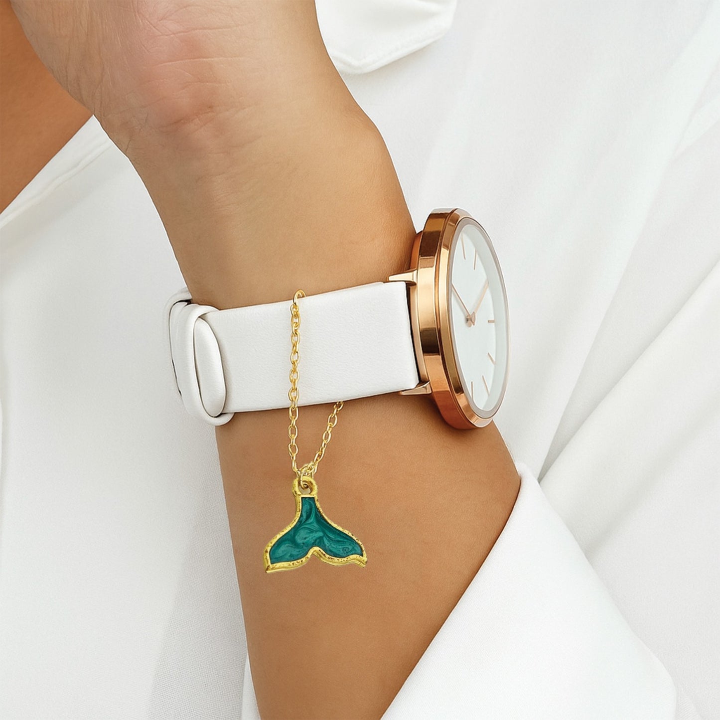 Galaxy Mermaid Tail Watch Charm