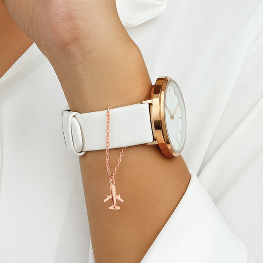 Airplane Watch Charm - Nimé By Shop Trendys