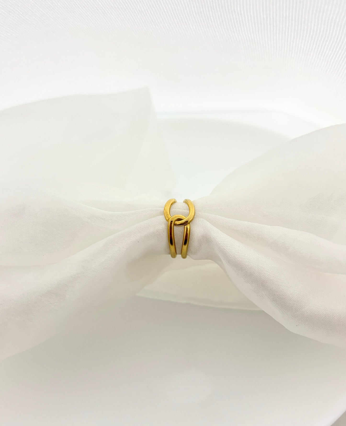 Golden Entangle Women Ring (Adjustable)