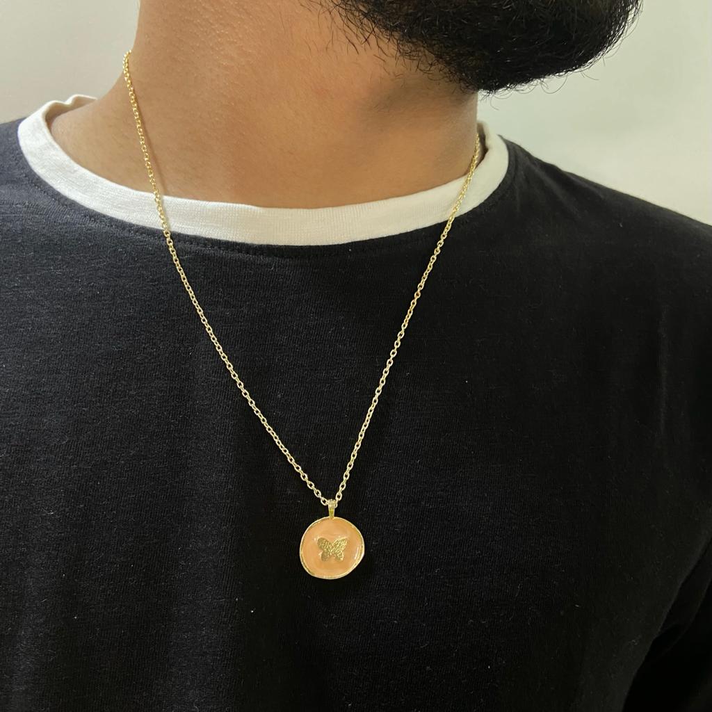 Men Galaxy Butterfly Chain Necklace