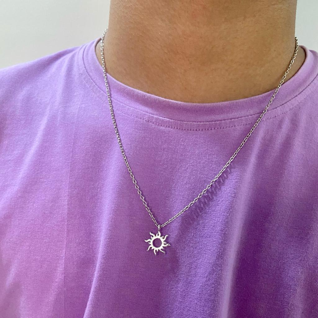 Men Sun Chain Necklace