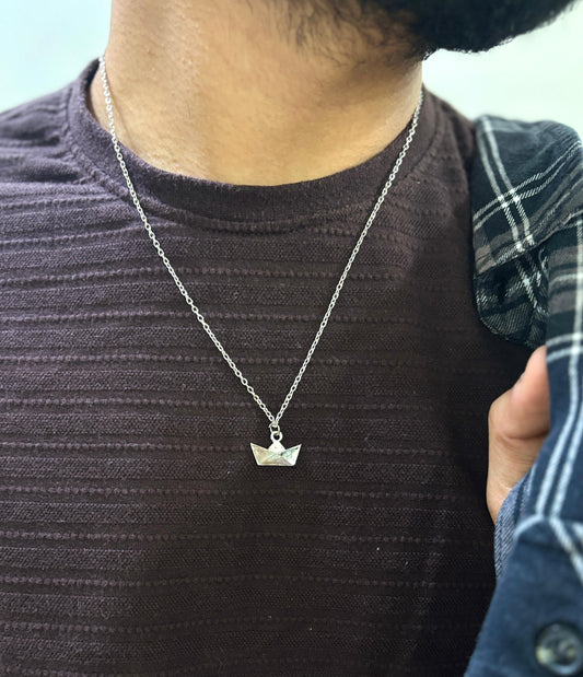 Men Origami Boat Chain Necklace - Nimé By Shop Trendys