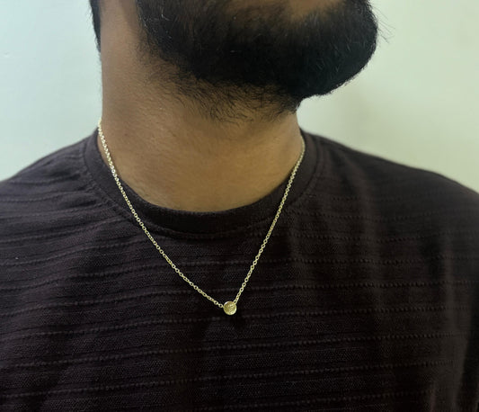 Men Minimal Circle Chain Necklace - Nimé By Shop Trendys