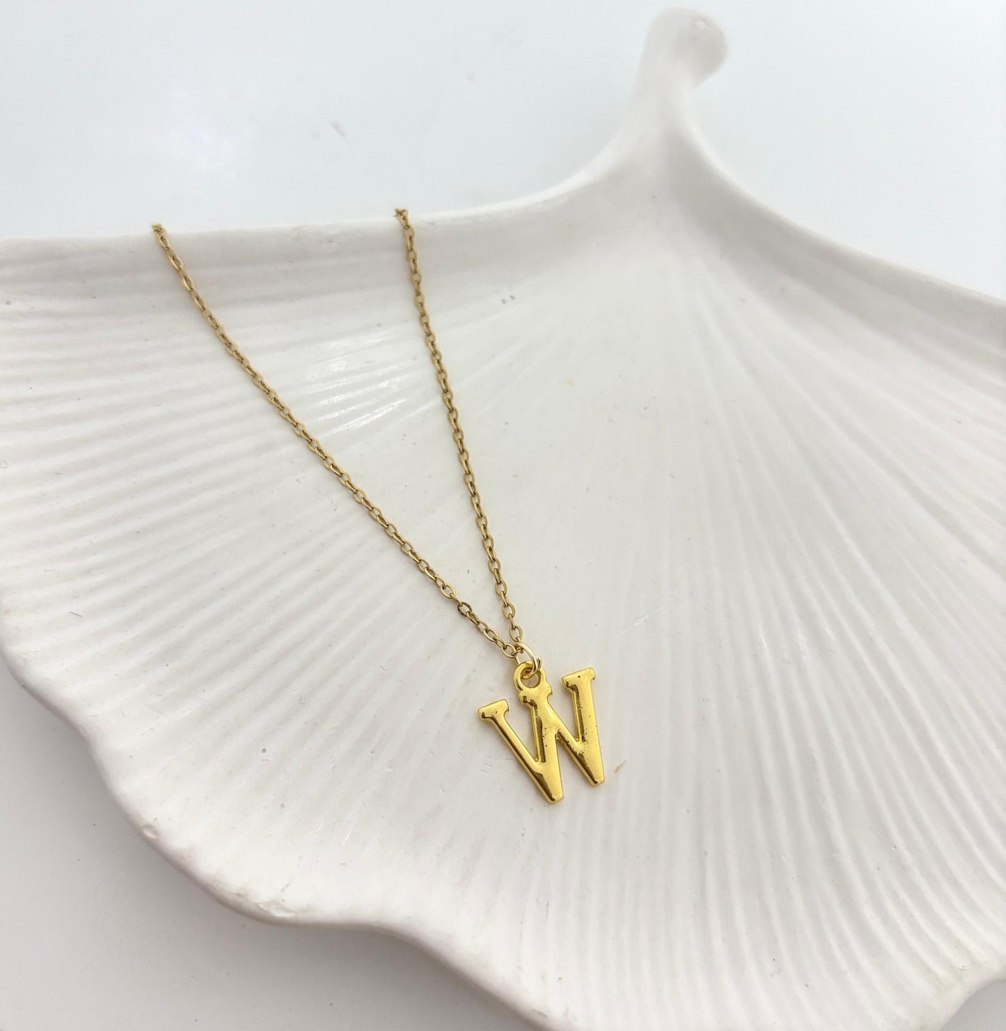 Golden Initial Women Necklace (Stainless Steel) (A-Z)