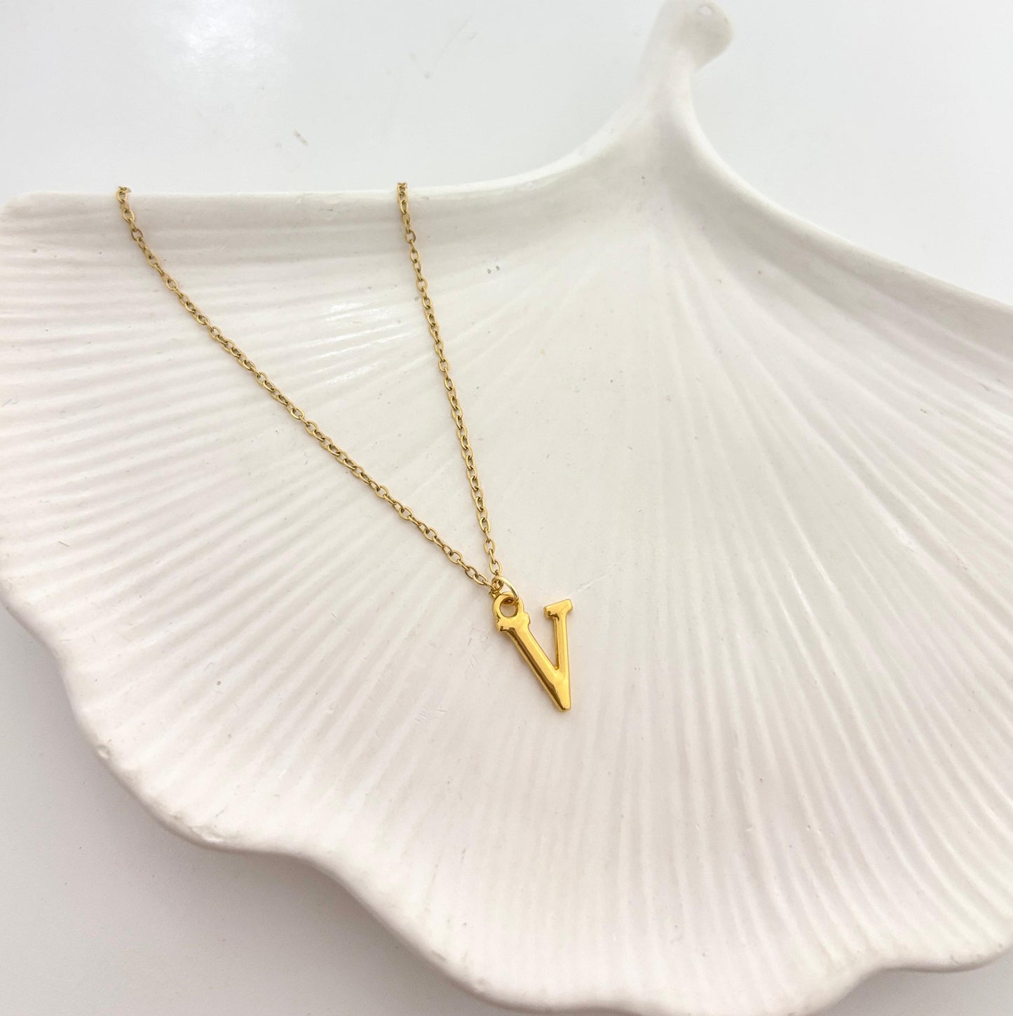 Golden Initial Women Necklace (Stainless Steel) (A-Z)