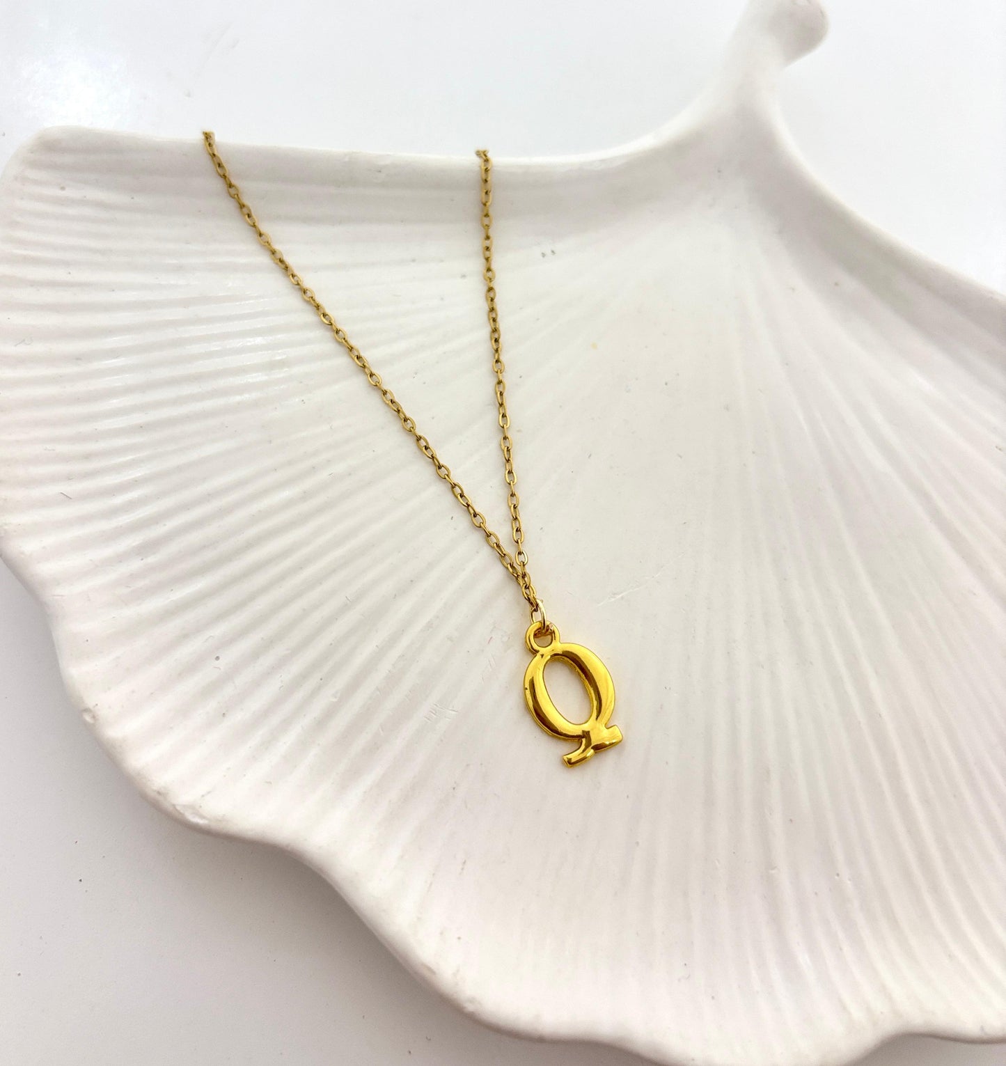 Golden Initial Women Necklace (Stainless Steel) (A-Z)