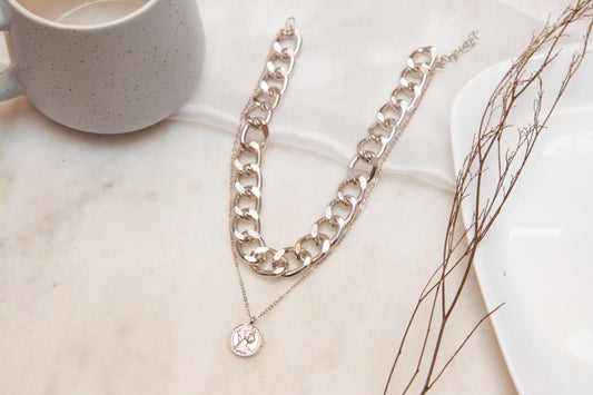 Chain Coin Layered Women Necklace - Nimé By Shop Trendys
