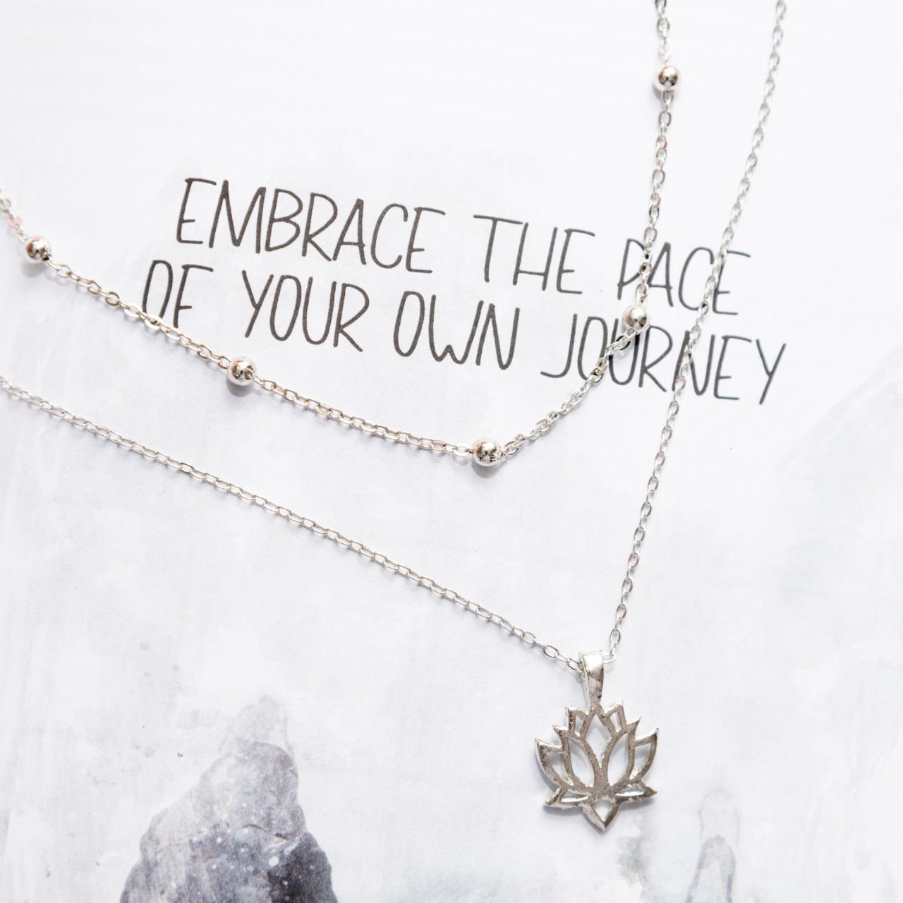 Lotus Two Layered Women Necklace - Nimé By Shop Trendys