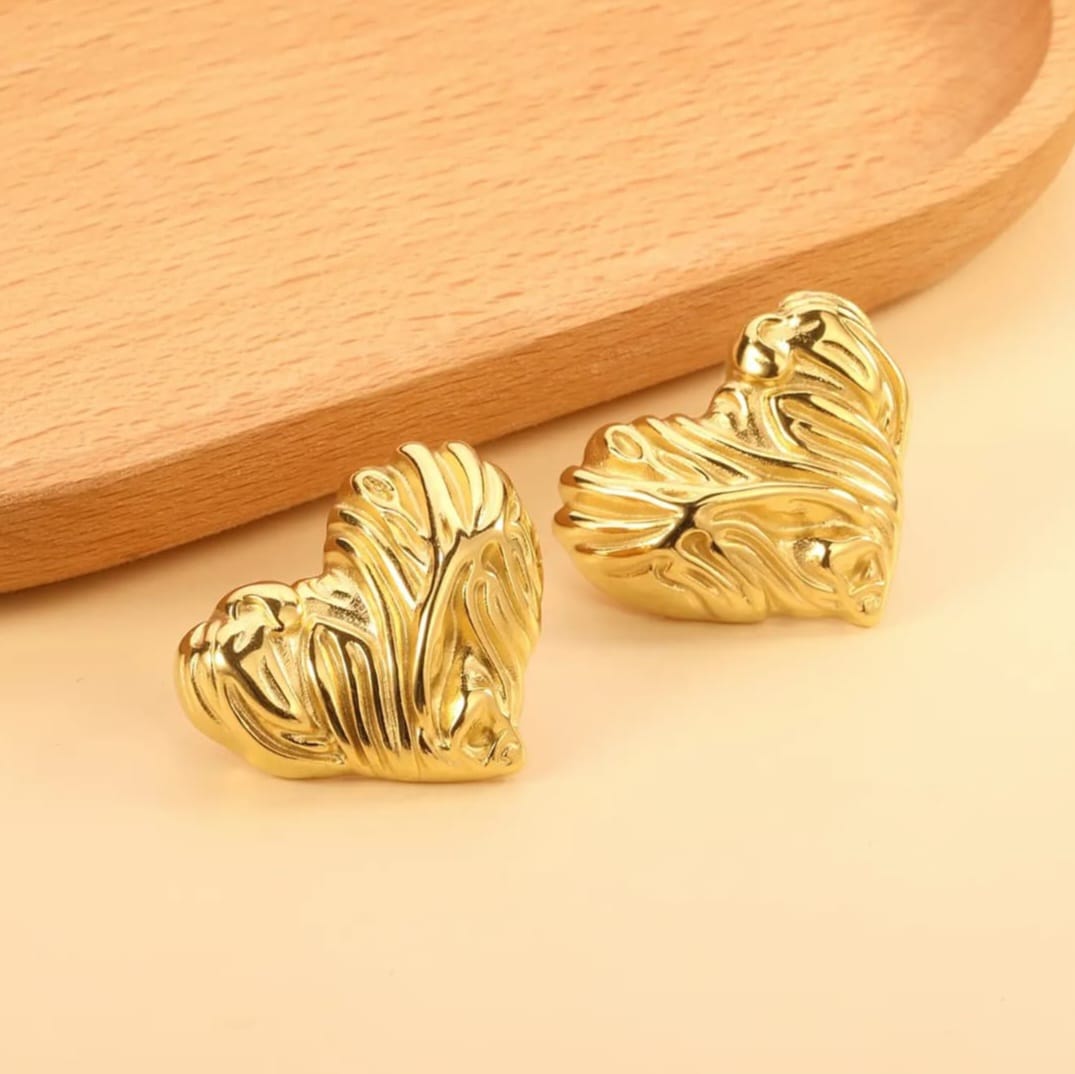 Heart Irregular Studs Earrings - Nimé By Shop Trendys