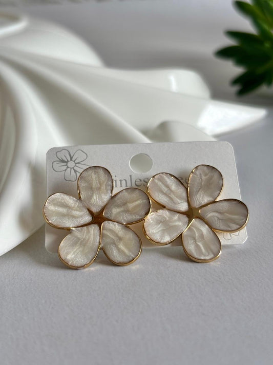 Women Enamel Big Flower Earring - Nimé By Shop Trendys