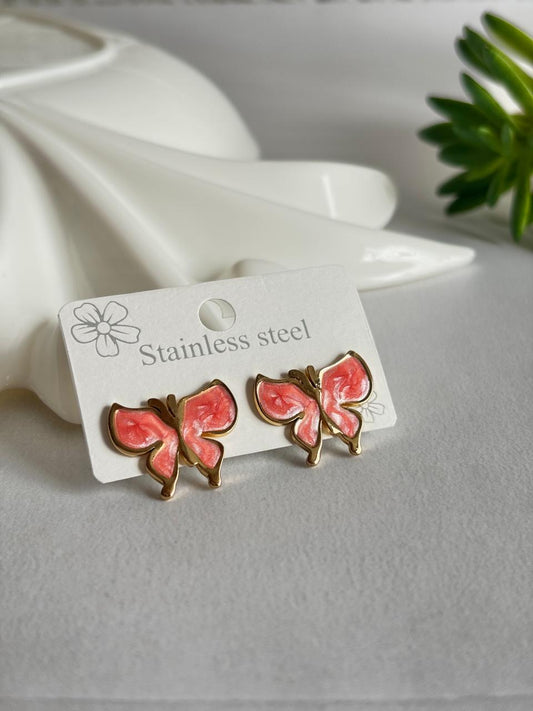 Women Enamel Butterfly Earring - Nimé By Shop Trendys