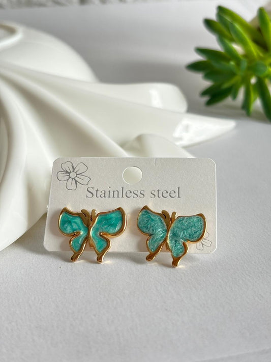 Women Enamel Butterfly Earring - Nimé By Shop Trendys