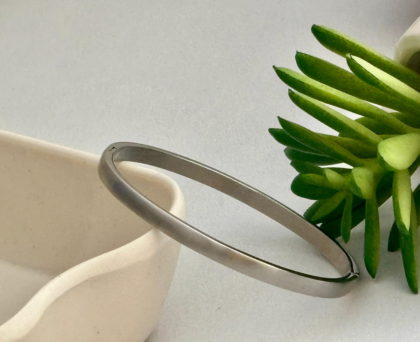 Women Silver Matt Kada Bracelet (Anti Tarnish) (Small Size) - Nimé By Shop Trendys