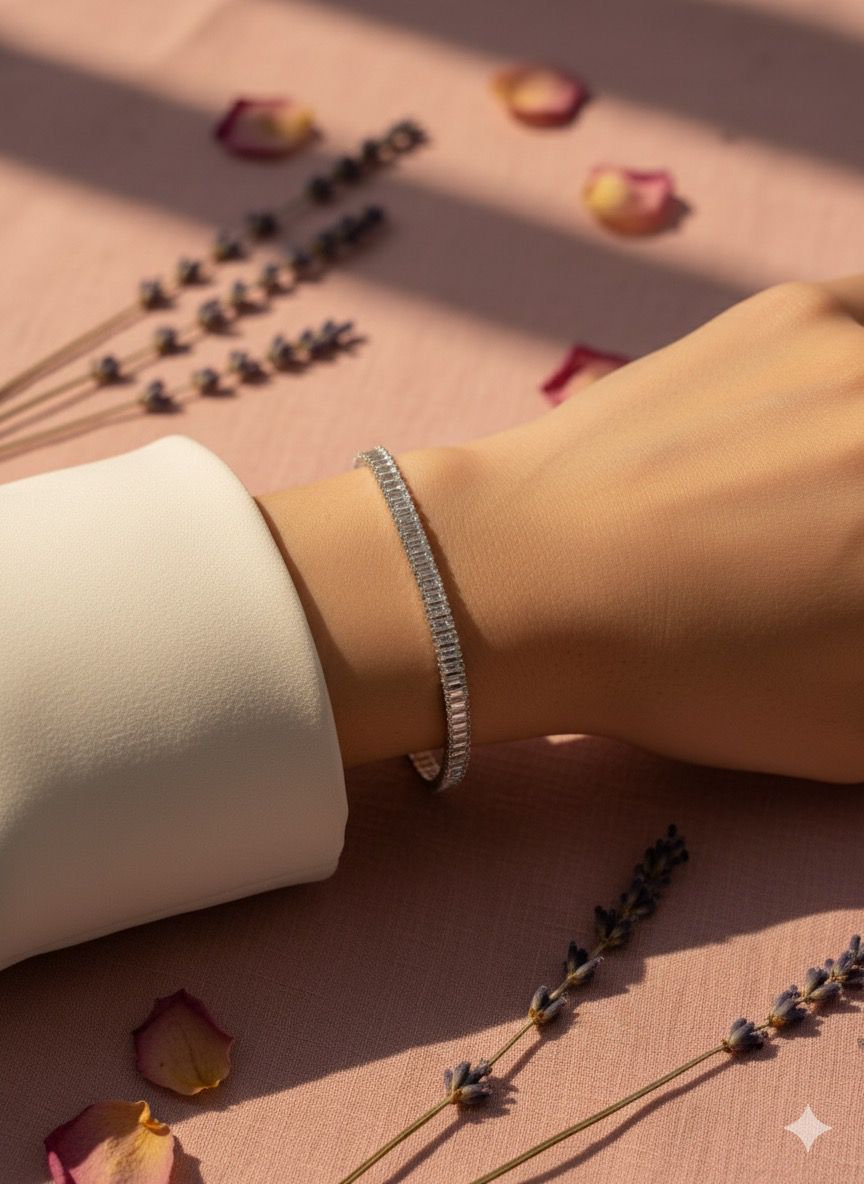 Women Silver Tennis Bracelet (Anti-Tarnish) - Nimé By Shop Trendys