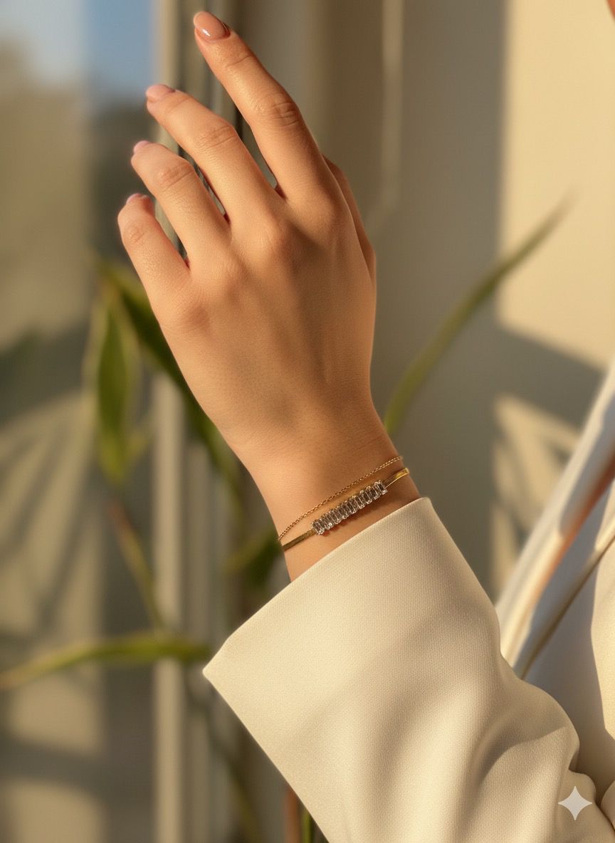 Women Golden Snake Chain Tennis Layered Bracelet (Anti-Tarnish) - Nimé By Shop Trendys