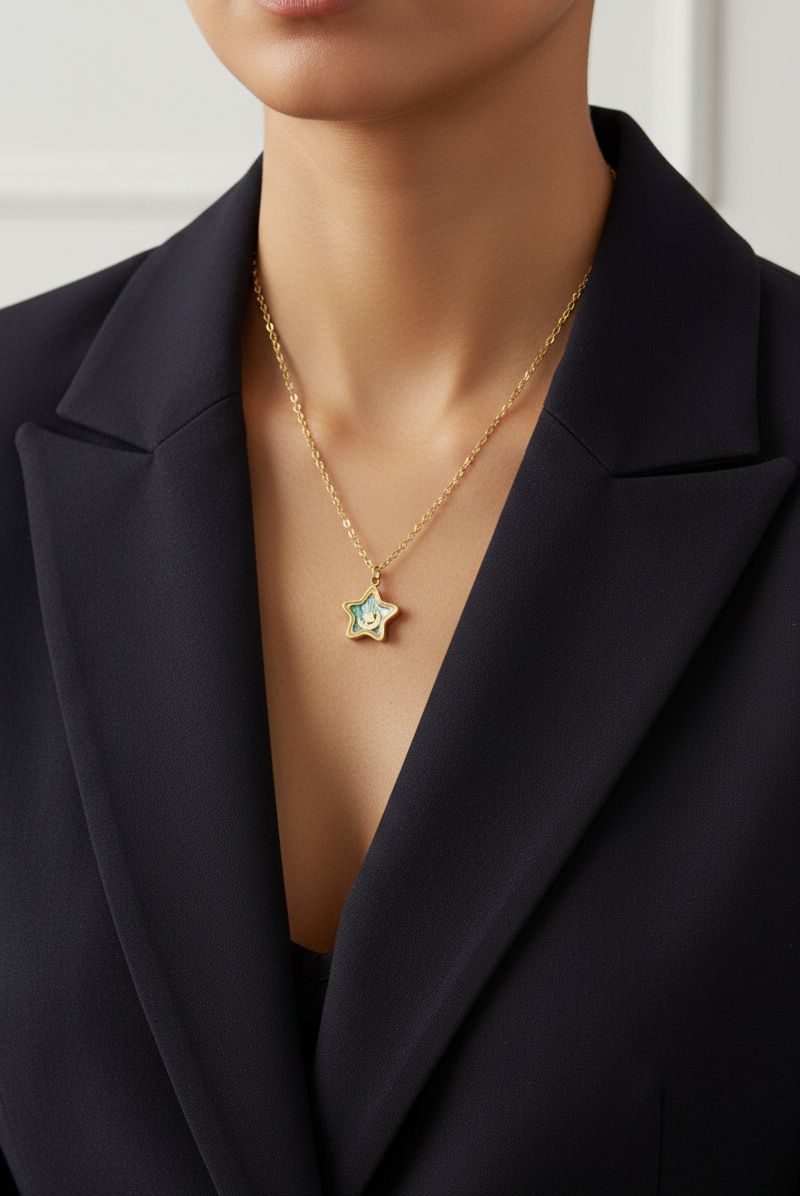 Women Golden Star With Moon and Star(Anti-tarnish) - Nimé By Shop Trendys