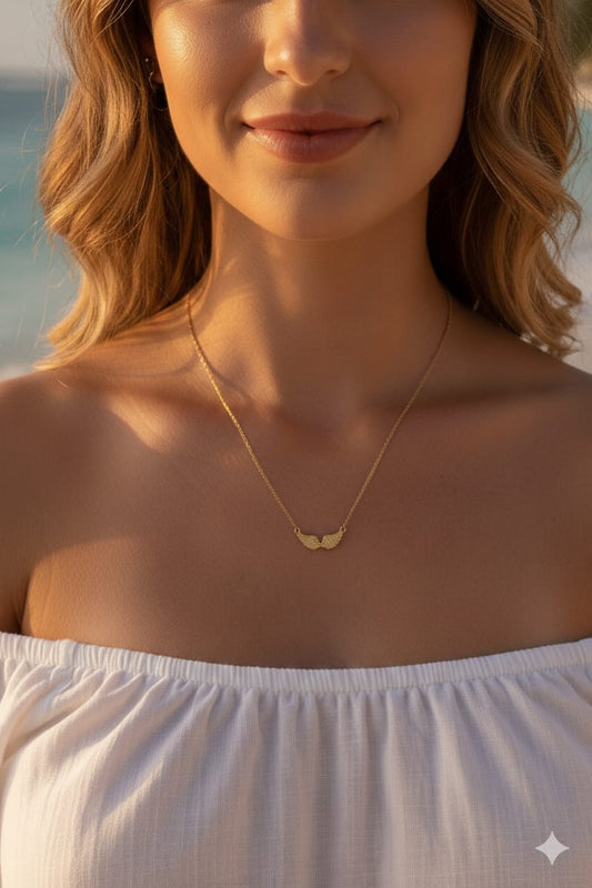 Angel Wings Women Dainty Necklace - Nimé By Shop Trendys
