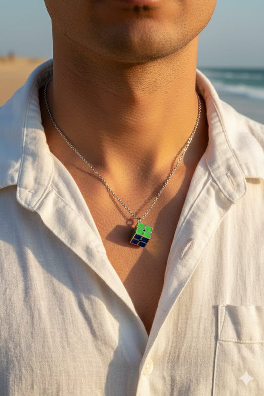 Men Cube Necklace - Nimé By Shop Trendys