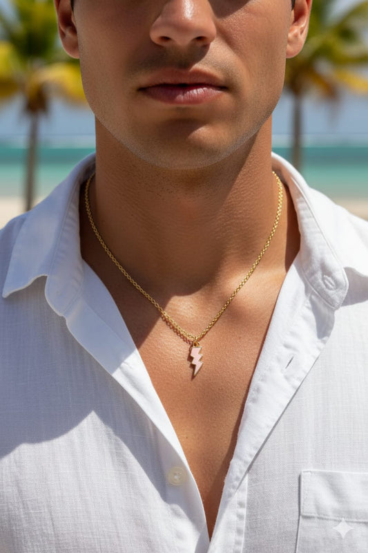 Men Lightening Necklace - Nimé By Shop Trendys