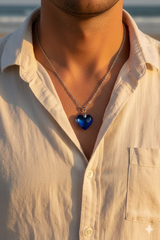 Men Stone Heart Necklace - Nimé By Shop Trendys