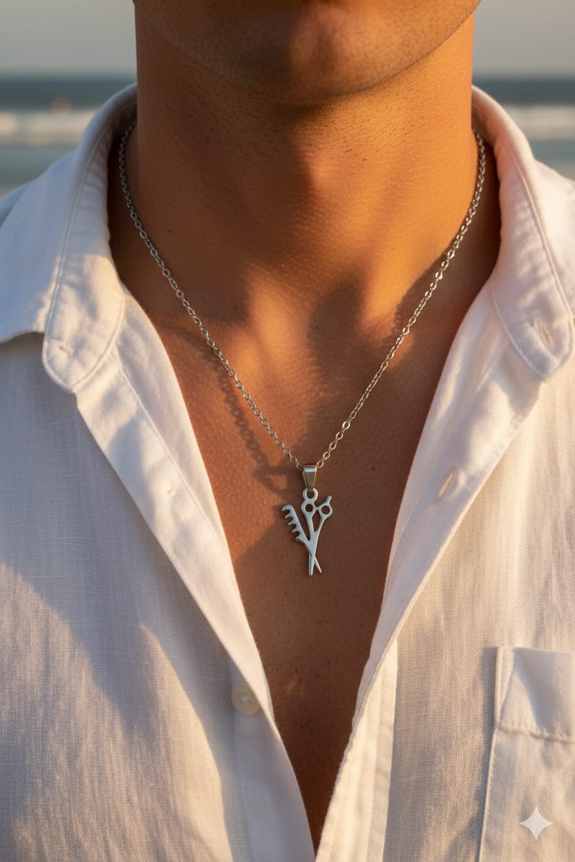 Men Scissor Comb Necklace - Nimé By Shop Trendys