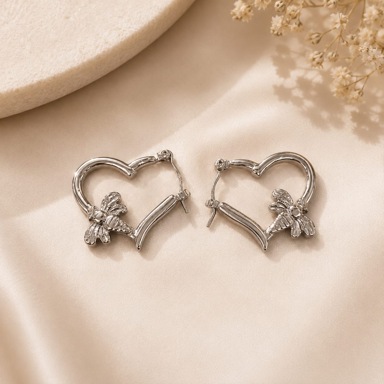 A-022 Women Silver Hoop Earring (Anti Tarnish)