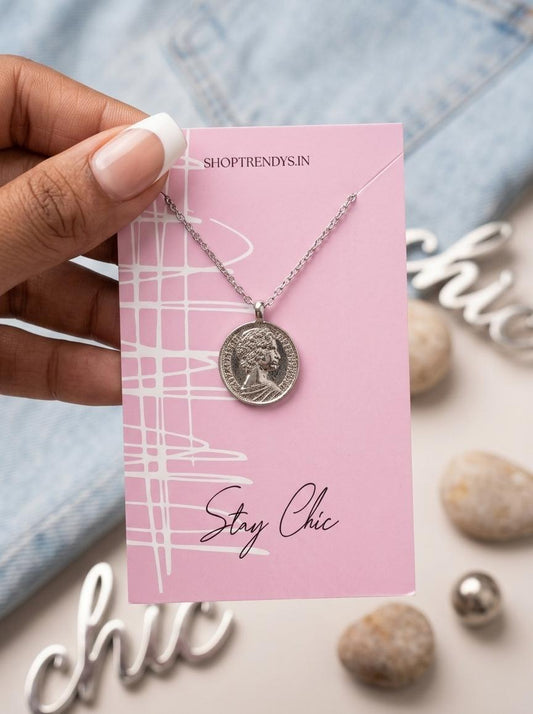 Simple Coin Women Dainty Necklace - Nimé By Shop Trendys
