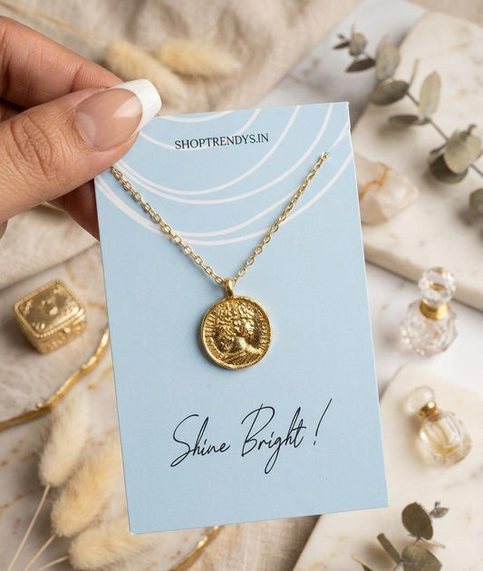 Simple Coin Women Dainty Necklace - Nimé By Shop Trendys