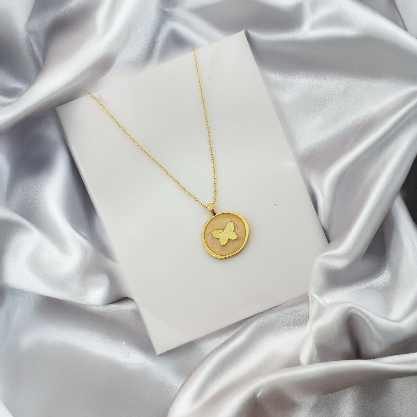 Women Golden Butterfly Galaxy Necklace