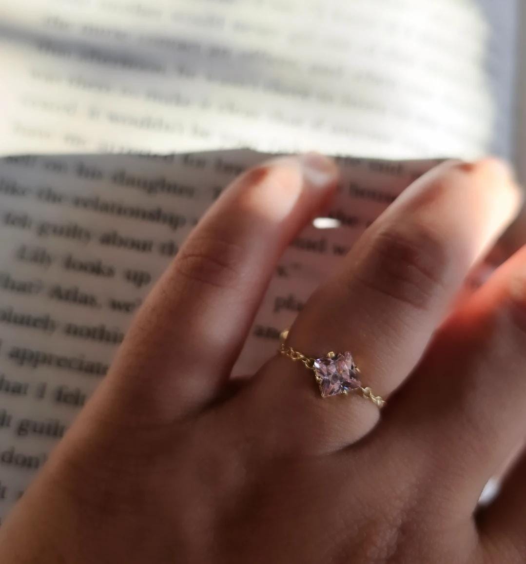 Adjustable Ring Square Golden
