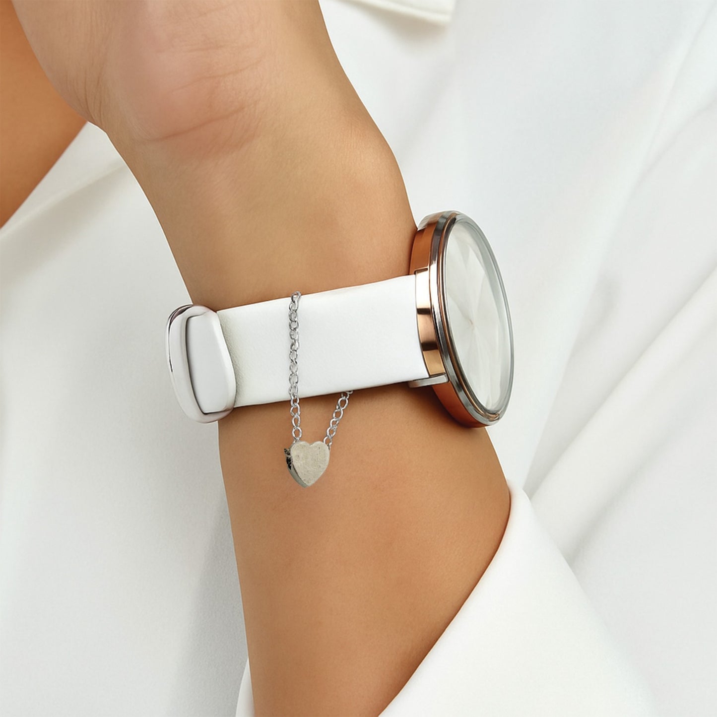 Minimal Heart Watch Charm