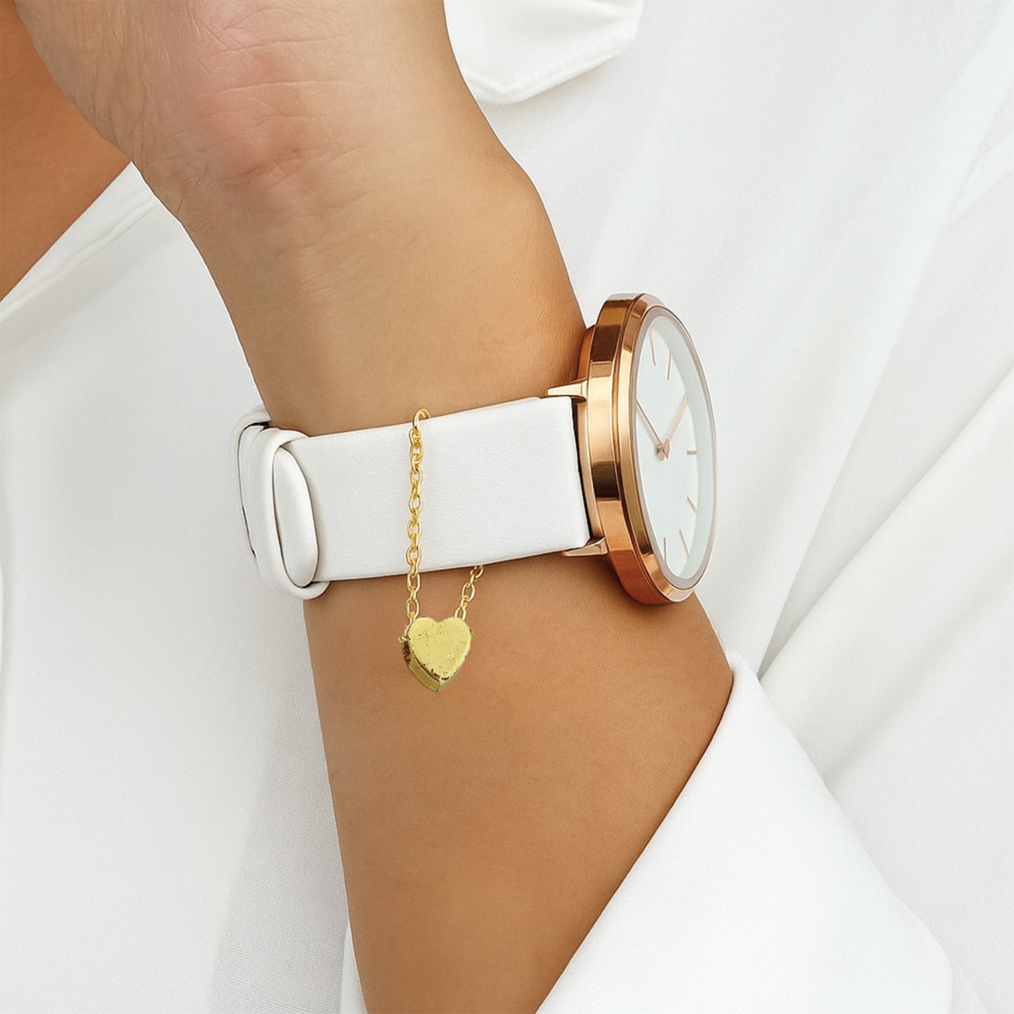 Minimal Heart Watch Charm